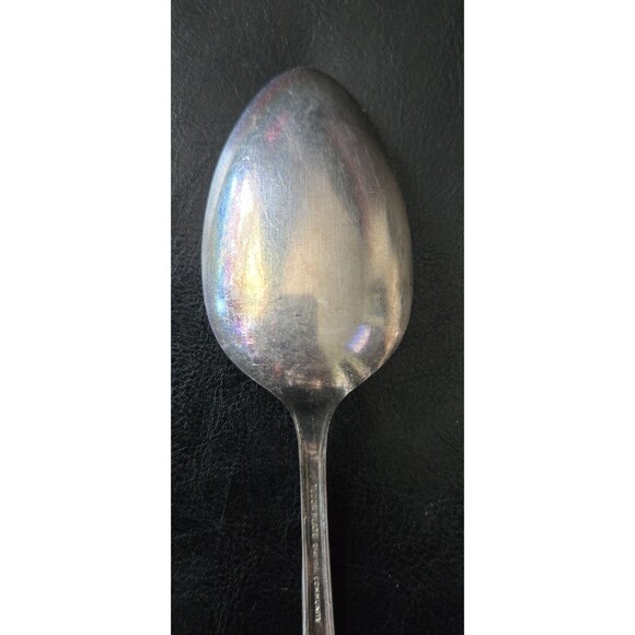 1 Vintage Oneida Community Tudor Queen Bess II Silver Plate 1946 Serving Spoon - Picture 9 of 12